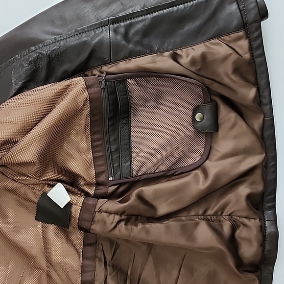 Boutique of Leathers Canada Men's Dark Brown Leather Full Zip Lined Jacket Sz 38 - Picture 14 of 16